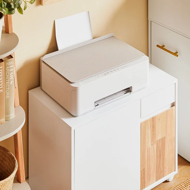 SoBuy ASK04-WN Schubladenschrank Büro, Spanplatte, Lackiert, Weiß, 63 x 88 x 42 cm – Bild 8