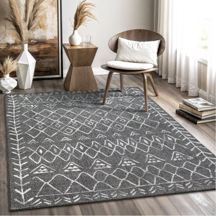 Sanat Teppich Boho 8200, rechteckig, Höhe: 10 mm, Kurzflor, robust, Boho, Scandic, für Fussbodenheizung geeignet – Bild 5