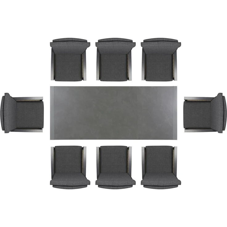 KONIFERA Garten-Essgruppe Menton, (Set, 17-tlg, 8x Sessel, 8x Auflagen, 1x Tisch), bestehend aus 8 Stühlen, 8 Sitzauflagen und 1 Tisch – Bild 1