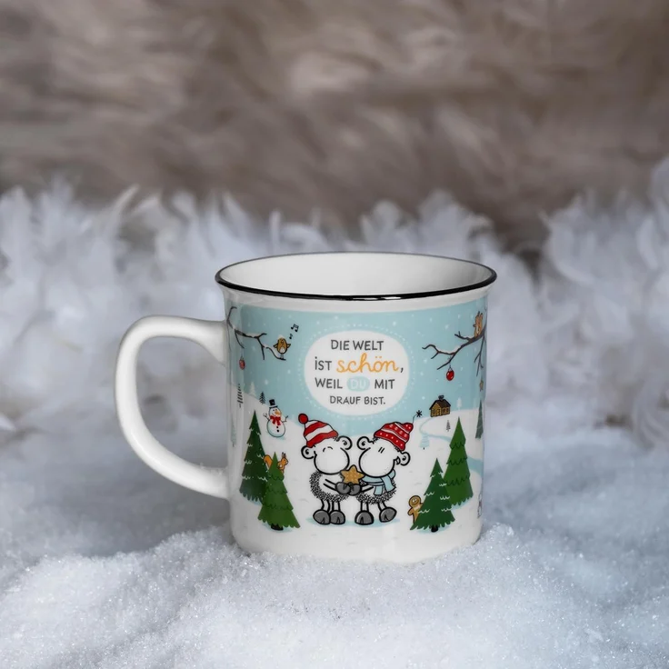 XL Kaffee Tasse Kaffeebecher 52cl Geschenk Weihnachtstasse Sheepworld WELT 74409 – Bild 2