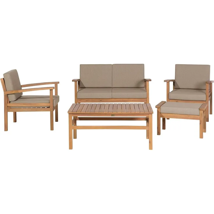 Lounge Set mit Tisch MANILA Akazienholz Heller Holzfarbton