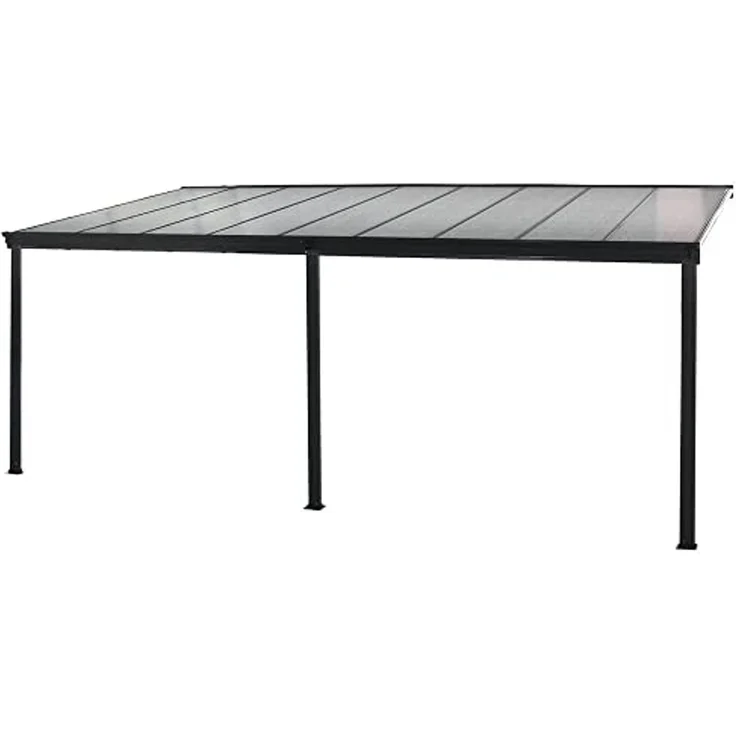 HOME DELUXE 'SOLIS' Terrassenüberdachung, Aluminium grau, 495 x 303 x 226/278cm – Bild 3