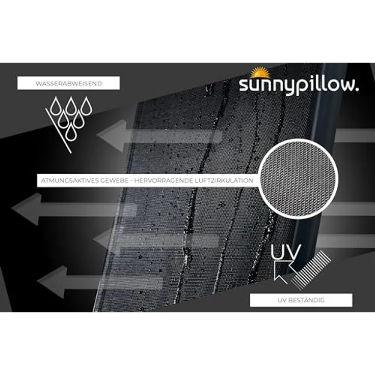 sunnypillow Gartenstuhl Stapelstühle schwarz – Hochlehner Gartenstühle mit Armlehnen, 4er Set Stapelstühle – Bild 7
