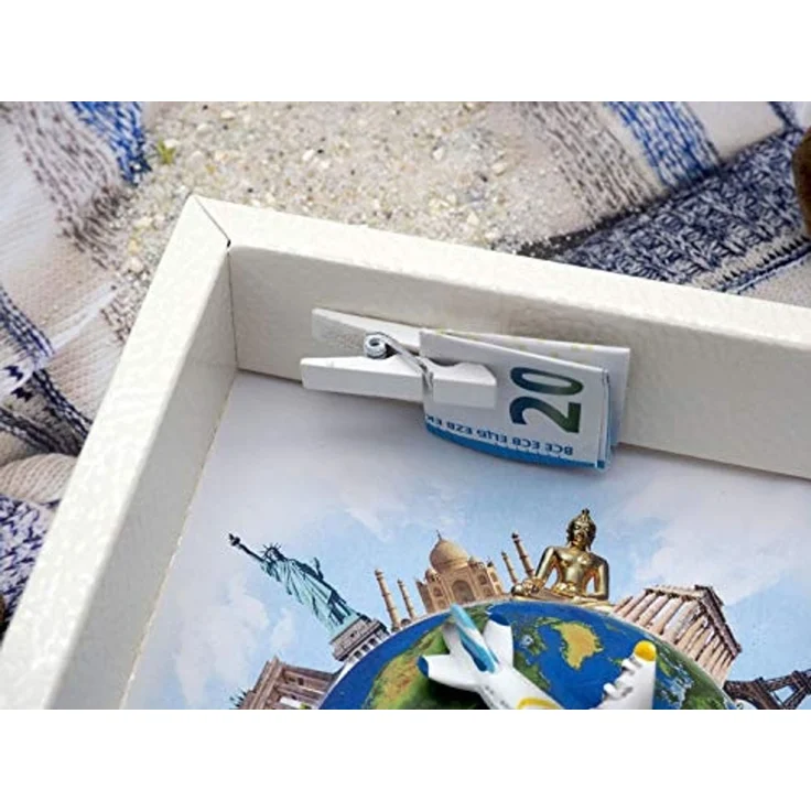 ZauberDeko Geschenkbox Geldgeschenk Reise Urlaub Weltreise Flugzeug Around The World – Bild 6