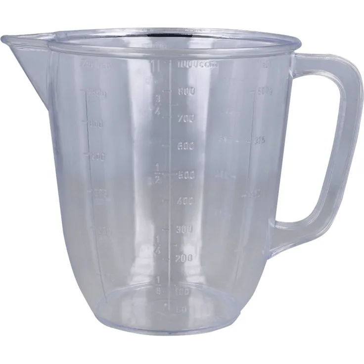 EUROHOME Messbecher Kunststoffmessbecher klar - Messkanne mit Skalierung - Messgefäß, Kunststoff, (1-St, Messbecher 1 l), Küchenmessbecher Backzubehör Küchenhelfer