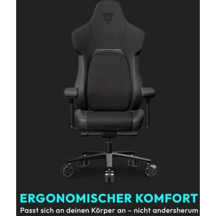 Thunder X3 CORE Loft Black- CORE. RDY 360 Gaming Stuhl - Schwarz - Stoff - Bis zu 150 kg – Bild 3