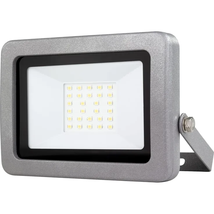 REV LED Strahler für außen FLARE - IP65, LED Leuchte 20W, 1700 Lumen, 6500K – Outdoor Beleuchtung - ideal für Hofeinfahrten, Garagen & Hauseingänge, silber