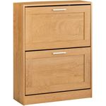 SoBuy FSR137-N Schuhschrank, MDF, Papierfurnier, Helle Eiche, 60 x 79 x 23 cm