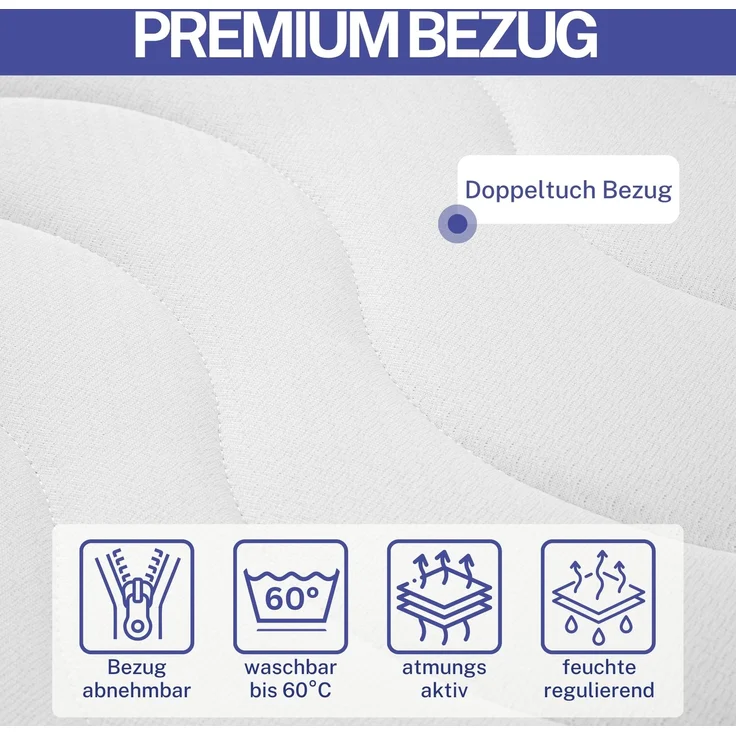 FLEXX Kaltschaum Matratze 160x200 cm mit 3D Memory Foam - 7 Zonen; 25cm Höhe; H4, H3, H2 Misch-Härtegrad - Wendbare Kaltschaummatratze mit optimaler Druckentlastung – Bild 3