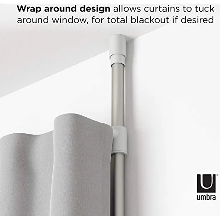 Umbra Vorhangstange Anywhere Rod Weiß, 1-läufig, ausziehbar, geklemmt – Bild 5