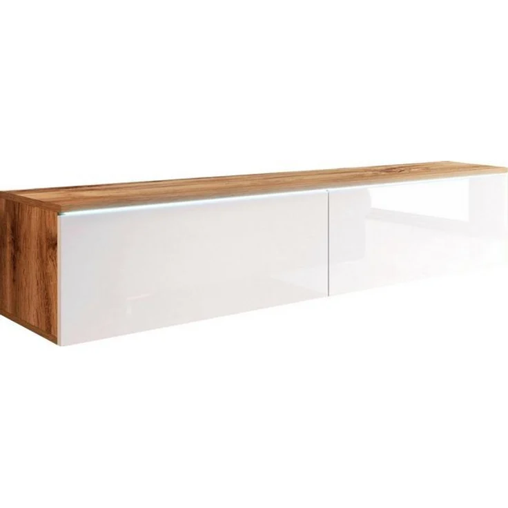 INOSIGN Lowboard LOWBOARD D, wahlweise mit oder ohne Beleuchtung, modernes TV-Board ohne Griffe, mit viel Stauraum,stehend und hängend – Bild 4