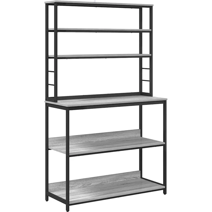 vidaXL Küchenregal Graues Sonoma 100 x 40 x 168 cm Holzwerkstoff 883895 – Bild 1