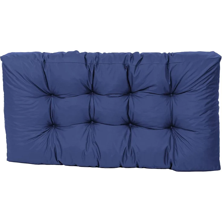 TexDeko® Garden Palettenkissen wasserabweisend UV - beständig Premium Sitzkissen gesteppt 120 x 40 x 18 cm Palettenauflage für Europaletten Palettenmöbel Palettenpolster (Blau)