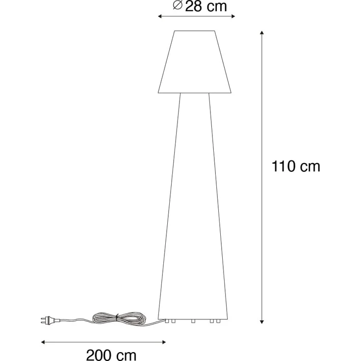 Qazqa Außen-Stehlampe Katrijn, ohne Leuchtmittel, E27, Weiß, Modern, Kunststoff, 2-flammig – Bild 5