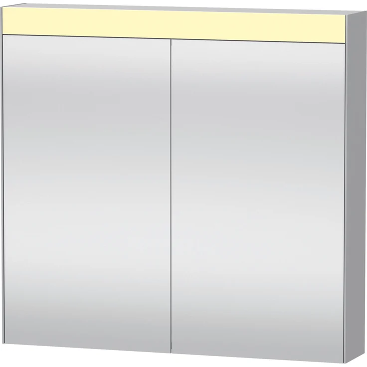 Duravit Badmöbelset XBASE 830mm, LED-Spiegelschrank, Hochglanz, mit Soft-Close-Mechanismus, vormontiert