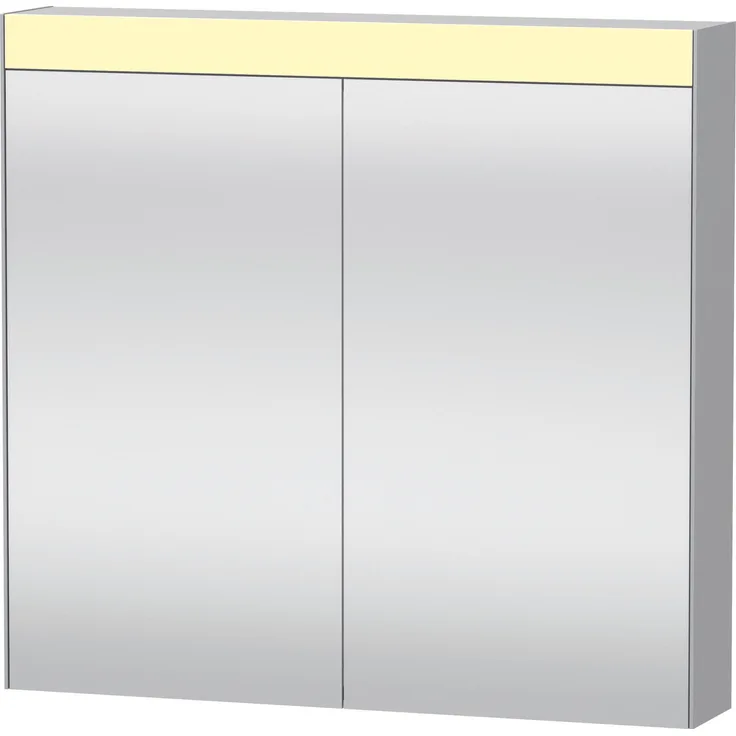 Duravit Badmöbelset XBASE 830mm, LED-Spiegelschrank, Hochglanz, mit Soft-Close-Mechanismus, vormontiert