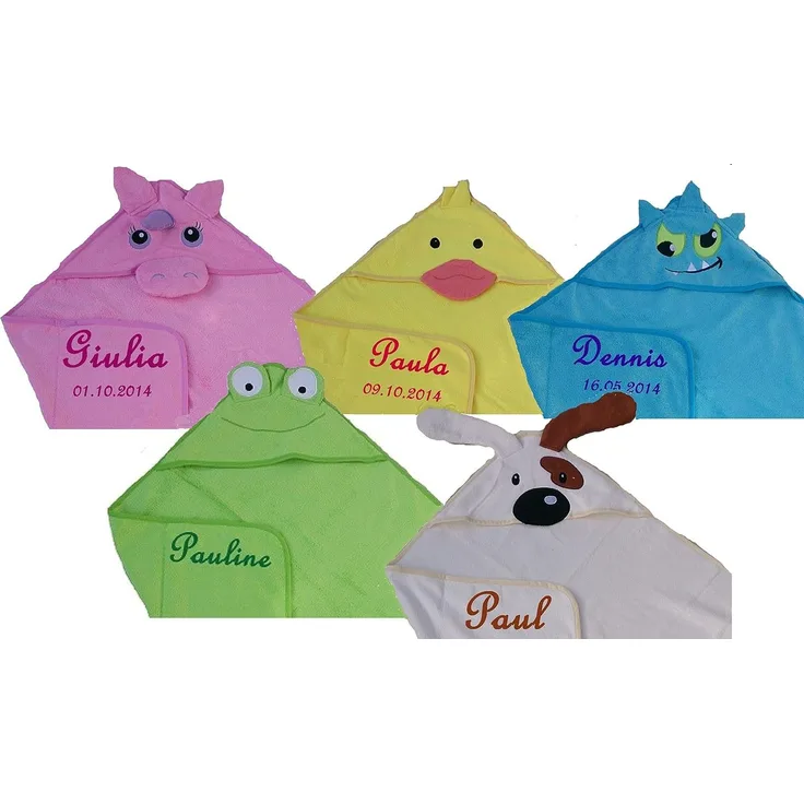 Matex Baby-Badetuch/Badetuch mit Kapuze Frottee 85x85 cm Ecru
