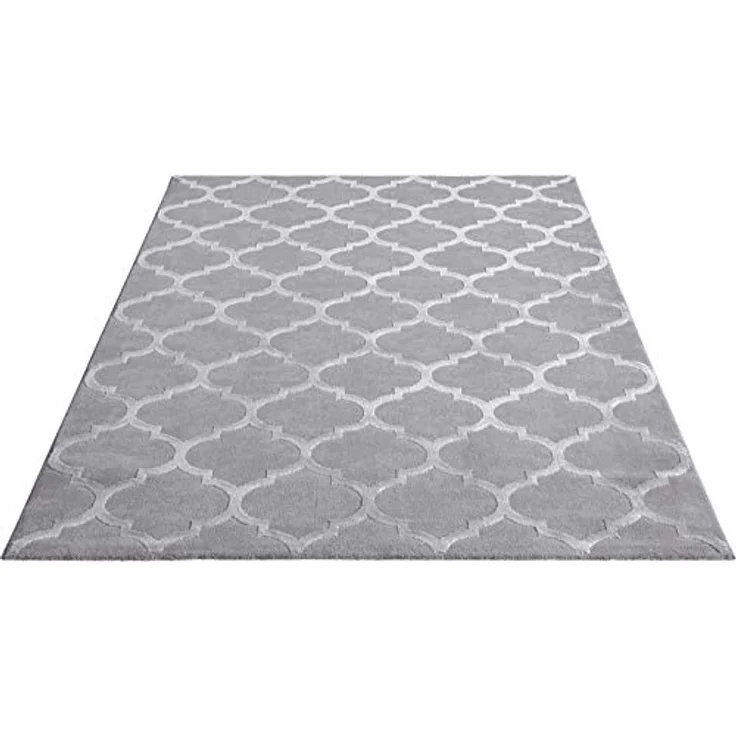 Mia's Teppiche "Anna Wohnzimmer Teppich, Kurzflor, Grau, 080x300 cm – Bild 3