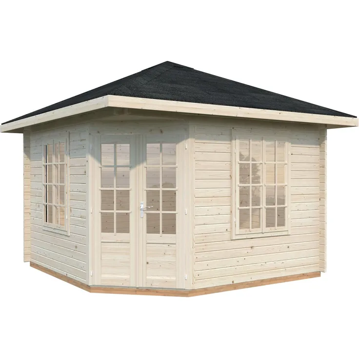 Palmako Holz-Pavillon Melanie 330x330 cm inklusiveFußboden Holzpavillon 4743142052389