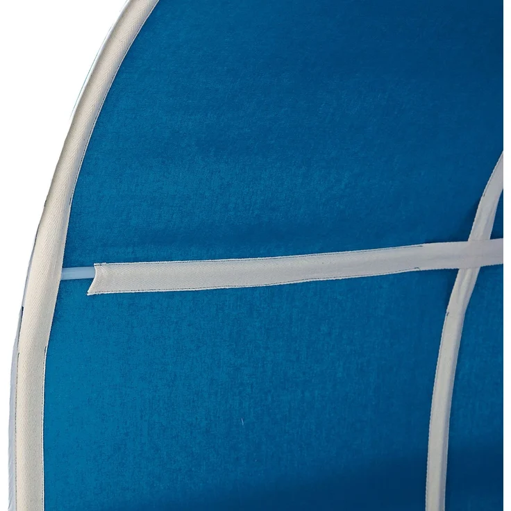 Hochbett Kinder 90x200 cm mit Rutsche Kinderbett Kinderhochbett Stockbett Vorhang Tunnel Blau Holz Massiv – Bild 10