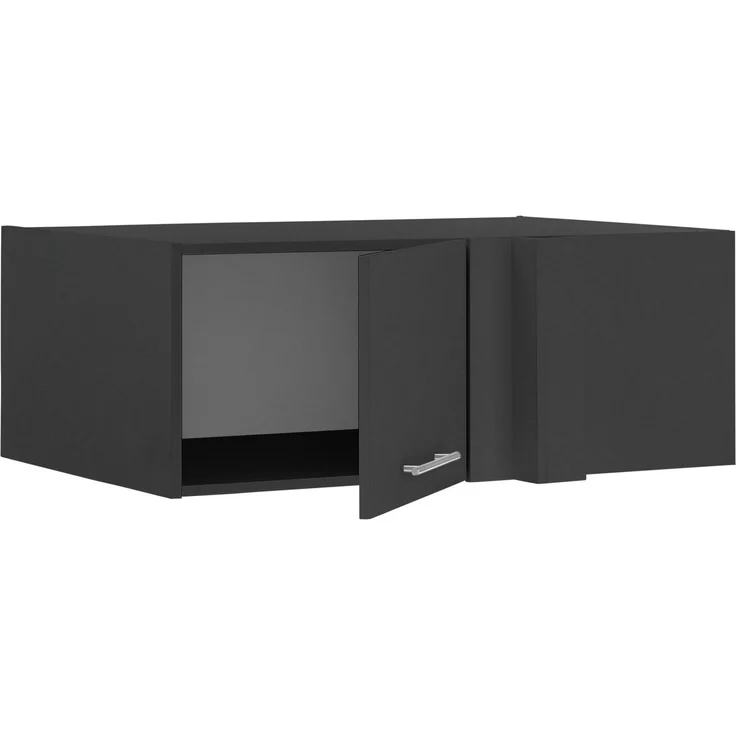 XORA 'PRIMUS' Aufsatz Eckschrank Küchenschrank, Holznachbildung anthrazit, 100 x 38 x 68 cm, Drehtür wechelbar – Bild 2