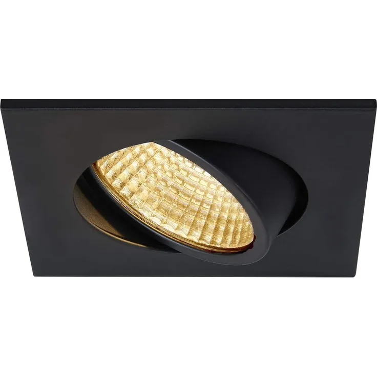 SLV Leuchte 1003062 NEW TRIA 68 I CS LED Deckeneinbauleuchte schwarz eckig 2700K 38°