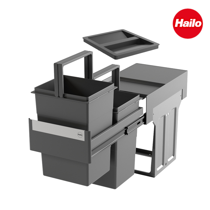 Hailo Abfallsammler 3666903 TA Swing Tandem 2x 13 Liter m Biodeckel – Bild 4