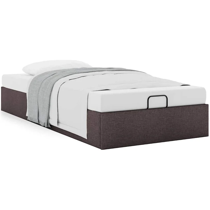 vidaXL Ottoman-Bett ohne Matratze Dunkelbraun 80x200 cm Stoff 3310836 – Bild 3