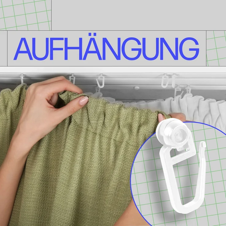 Bestlivings Gardinenschiene ( Weiß ) 480cm (4x120 cm) 3-läufig – Bild 5