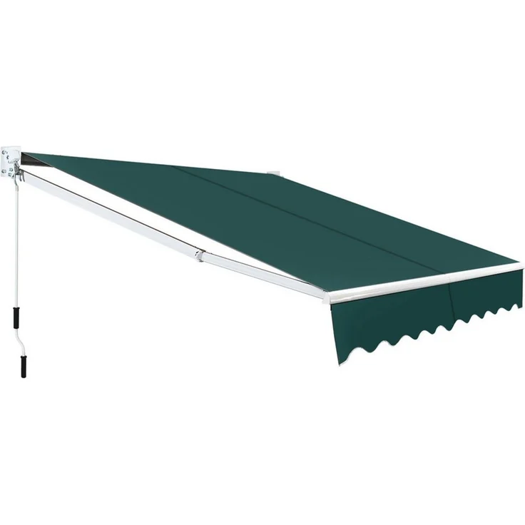 COSTWAY Gelenkarmmarkise mit Aluminiumrahmen und -kurbel, 2,5 x 2m – Bild 1