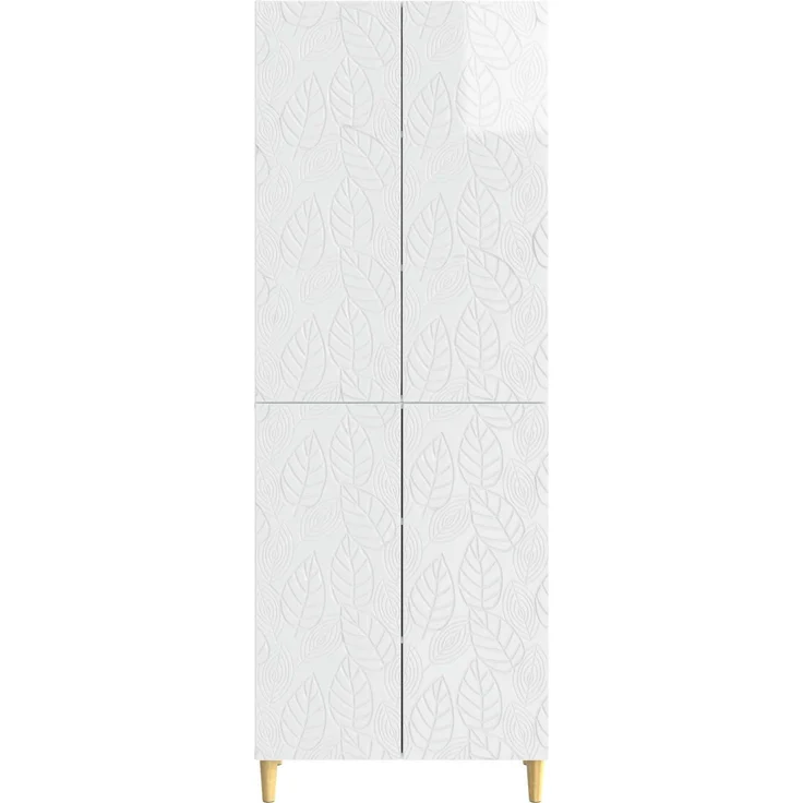 vidaXL Schrankset 2 pcs Hochglanz Weiß Holzwerkstoff 3416704 – Bild 4