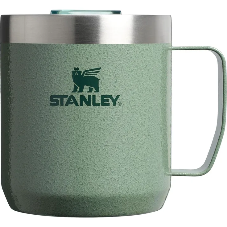 STANLEY 1913 Classic Legendary Camp Mug Thermobecher 0.35L - Hält 1.5 Stunden Heiß - 3 Stunden Kalt - BPA-Frei - Spülmaschinenfest - Edelstahl Kaffeebecher To Go - Hammertone Green