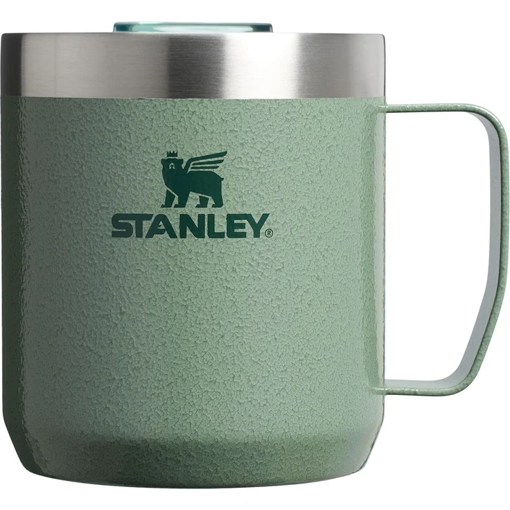 STANLEY 1913 Classic Legendary Camp Mug Thermobecher 0.35L - Hält 1.5 Stunden Heiß - 3 Stunden Kalt - BPA-Frei - Spülmaschinenfest - Edelstahl Kaffeebecher To Go - Hammertone Green