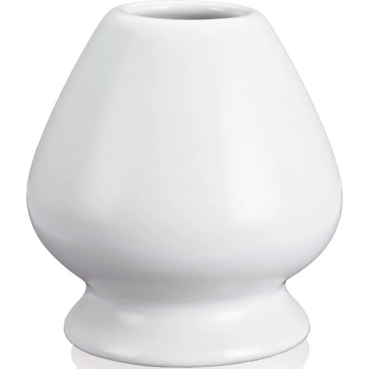 Goodwei Teeservice Matcha Set "Camellia White" - Schale mit Ausgießer, Besen und Halter (4-tlg), 1 Personen, Keramik, handgearbeitet – Bild 4