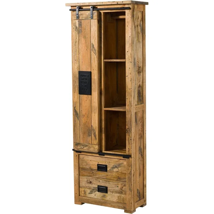 Schrank Mango 70x35x195 natur lackiert RAILWAY #184
