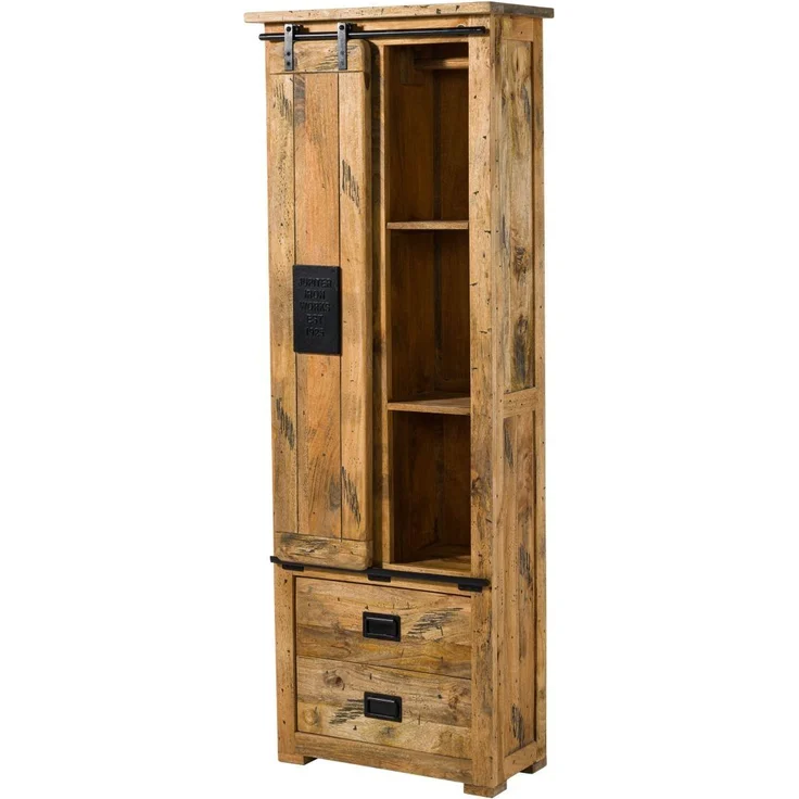 Schrank Mango 70x35x195 natur lackiert RAILWAY #184 – Bild 1
