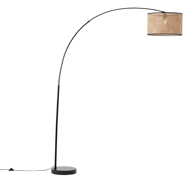 Brilliant Leuchten No. 93138-06 Bogenstandleuchte Wiley 1-flammig E27 Rattan – Bild 1