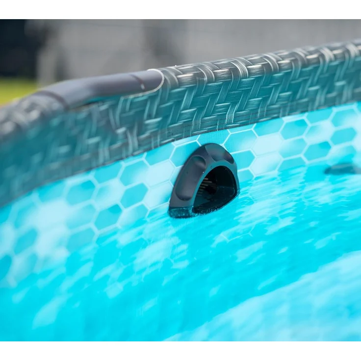 Summer Waves 'Elite' Frame Pool, Komplettset mit exklusivem Zubehör, Rattanoptik grau, Ø 488x122 cm – Bild 5