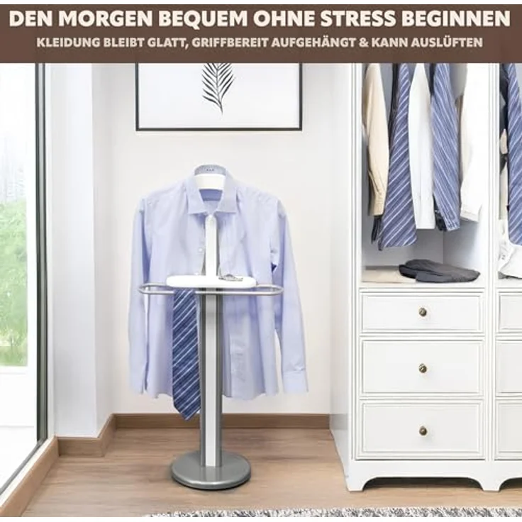 bremermann Herrendiener Kleiderbutler, Herrendiener, stummer Diener, Garderobe, silbergrau – Bild 4