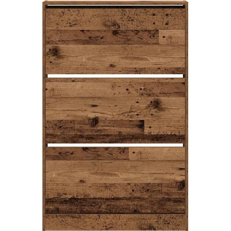 vidaXL Schuhschrank mit Regal Altholz 80 x 21 x 125,5 cm Holzwerkstoff 869102 – Bild 6