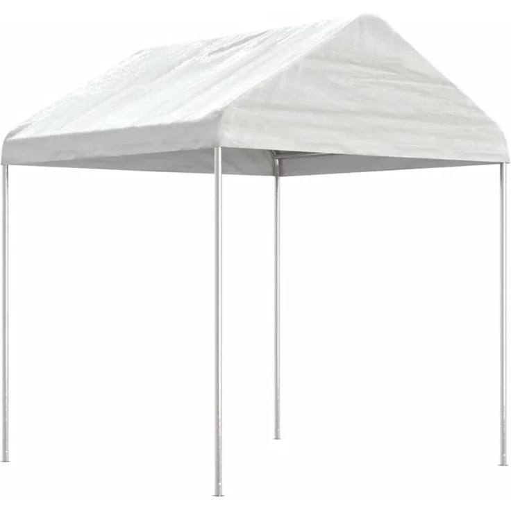 Gartenpavillon, Pavillon mit Dach Weiß 2,28x2,23x2,69 m Polyethylen