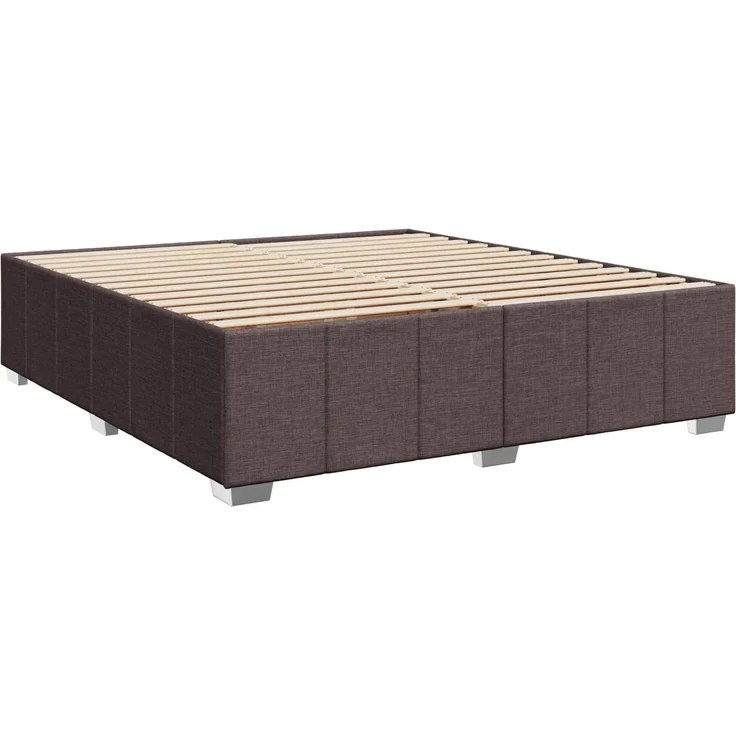 vidaXL Boxspringbett mit Matratze Dunkelbraun 180 x 200 cm Stoff 3452729 – Bild 6