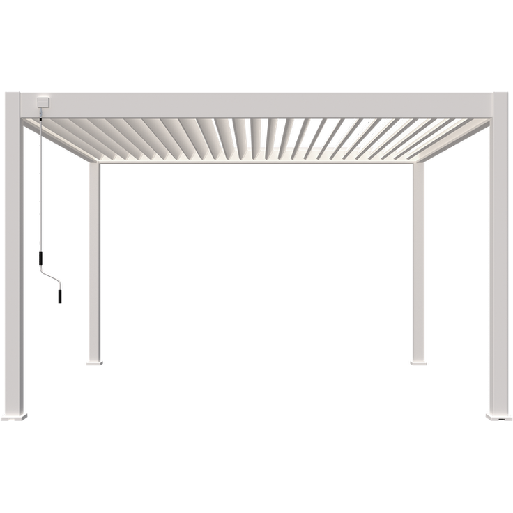 Weide Deluxe | Pergola Voll Aluminium freistehend | 3,6 x 4 M | Lamellendach weiß – Bild 9
