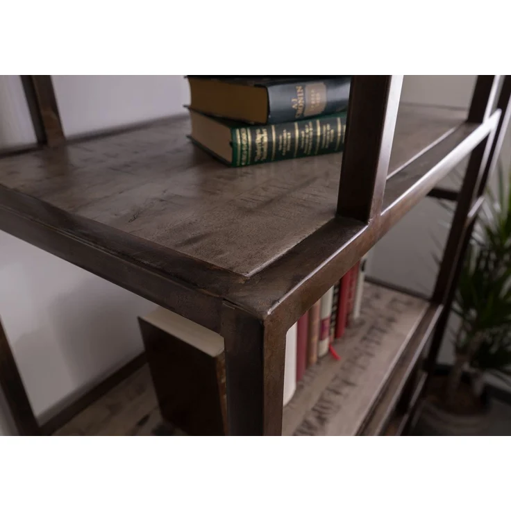 Regal Mango 100x40x202 braun lackiert HEAVY INDUSTRY #208 – Bild 3