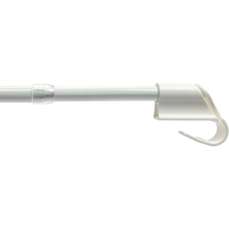 Liedeco Scheibenstange, Ø 12 mm, 1-läufig, ausziehbar, ohne Bohren, geklemmt, Kunststoff, Metall – Bild 2
