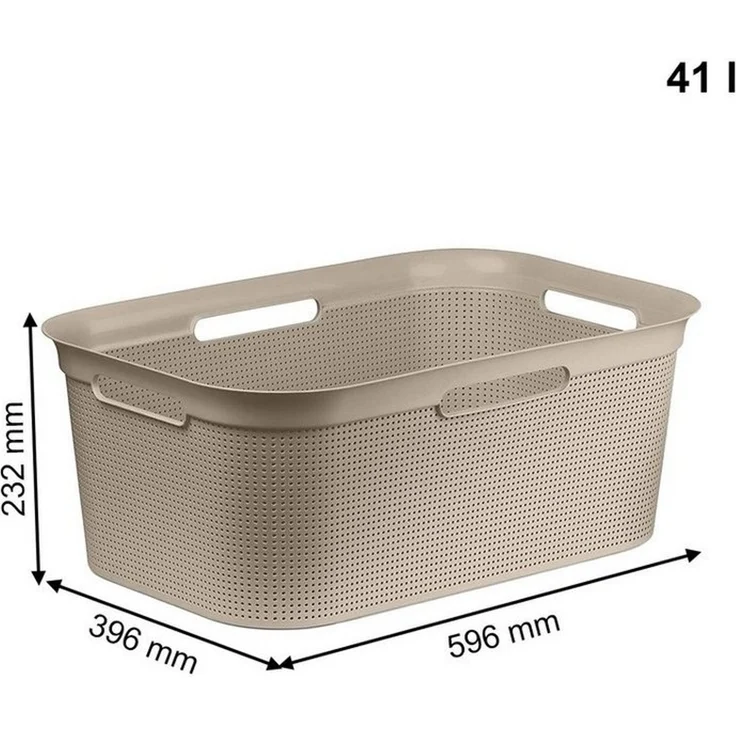 ROTHO Wäschekorb Brisen 4er-Set Wäschekorb 40l (Wäschekorbset, 4er-Set), Luftzirkulation innerhalb der Wäschebox – Bild 3