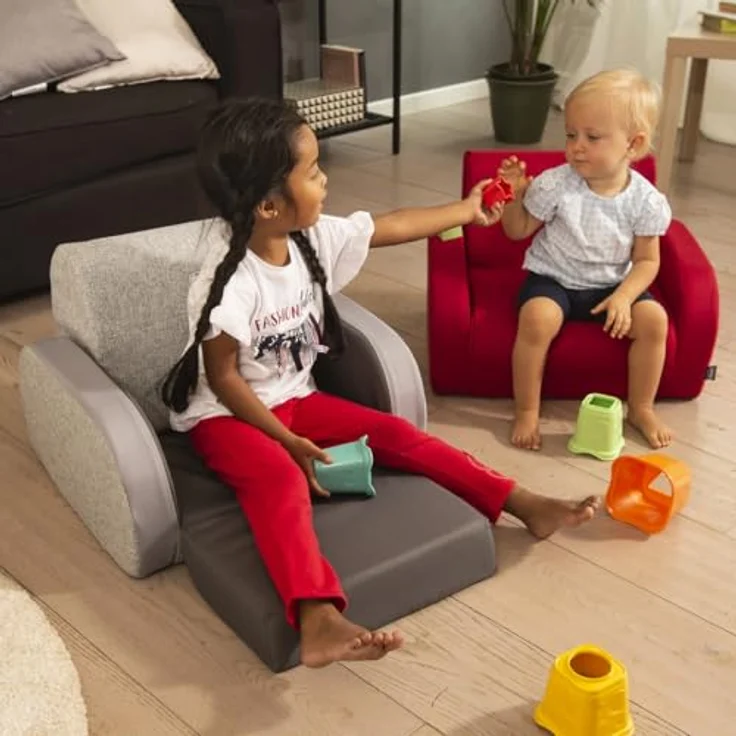 Chicco Twist Kinderstuhl, wandelbar in Liegestuhl und Sofa, Kinderstuhl mit 3 Konfigurationen, bequem und leicht, verwandelt sich mit einer Handbewegung - Für Kinder ab 12 Monaten – Bild 3