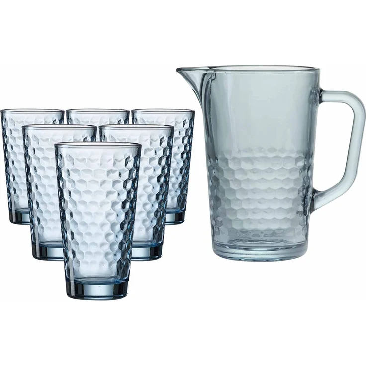 Ritzenhoff & Breker Favo Krug- und Longdrinkglasset 7-teilig blau – Bild 1
