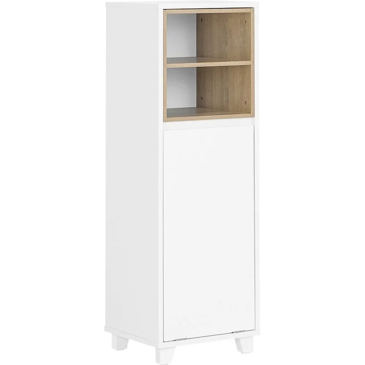 SoBuy BZR146-W Badezimmer-Hochschrank, Spanplatte, Lackiert, Weiß, 35 x 105 x 30 cm – Bild 1
