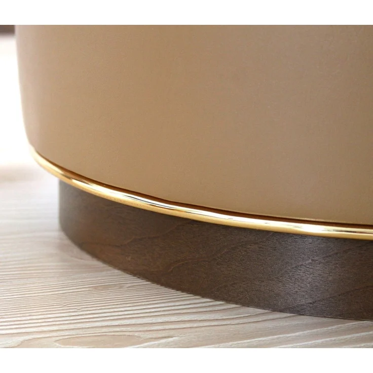 Hanah Home 'Milotte - Beige' Pouffe, Kaffee, 42 x 43 x 42 cm – Bild 8